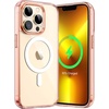 image:imageJETech Magnetic Case for iPhone 13 Clear  Compatible with MagSafe Shockproof Phone Bumper Cover Scratch Resistant Clear BackRose Gold