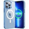 image:imageJETech Magnetic Case for iPhone 13 Clear  Compatible with MagSafe Shockproof Phone Bumper Cover Scratch Resistant Clear BackSierra Blue