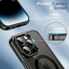 image:imageJETech Magnetic Case for iPhone 14 Clear  Compatible with MagSafe Shockproof Phone Bumper Cover Scratch Resistant Clear BackBlack