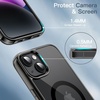 image:imageJETech Magnetic Case for iPhone 14 Clear  Compatible with MagSafe Shockproof Phone Bumper Cover Scratch Resistant Clear BackBlack