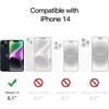 image:imageJETech Magnetic Case for iPhone 14 Clear  Compatible with MagSafe Shockproof Phone Bumper Cover Scratch Resistant Clear BackBlack