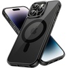 image:imageJETech Magnetic Case for iPhone 14 Clear  Compatible with MagSafe Shockproof Phone Bumper Cover Scratch Resistant Clear BackBlack