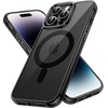 image:imageJETech Magnetic Case for iPhone 14 Clear  Compatible with MagSafe Shockproof Phone Bumper Cover Scratch Resistant Clear BackBlack