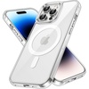 image:imageJETech Magnetic Case for iPhone 14 Clear  Compatible with MagSafe Shockproof Phone Bumper Cover Scratch Resistant Clear BackClear
