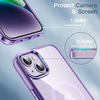 image:imageJETech Magnetic Case for iPhone 14 Clear  Compatible with MagSafe Shockproof Phone Bumper Cover Scratch Resistant Clear BackDeep Purple