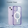 image:imageJETech Magnetic Case for iPhone 14 Clear  Compatible with MagSafe Shockproof Phone Bumper Cover Scratch Resistant Clear BackDeep Purple