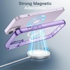 image:imageJETech Magnetic Case for iPhone 14 Clear  Compatible with MagSafe Shockproof Phone Bumper Cover Scratch Resistant Clear BackDeep Purple