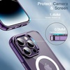 image:imageJETech Magnetic Case for iPhone 14 Clear  Compatible with MagSafe Shockproof Phone Bumper Cover Scratch Resistant Clear BackDeep Purple