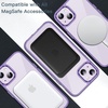 image:imageJETech Magnetic Case for iPhone 14 Clear  Compatible with MagSafe Shockproof Phone Bumper Cover Scratch Resistant Clear BackDeep Purple