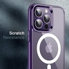 image:imageJETech Magnetic Case for iPhone 14 Clear  Compatible with MagSafe Shockproof Phone Bumper Cover Scratch Resistant Clear BackDeep Purple