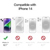 image:imageJETech Magnetic Case for iPhone 14 Clear  Compatible with MagSafe Shockproof Phone Bumper Cover Scratch Resistant Clear BackDeep Purple