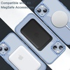 image:imageJETech Magnetic Case for iPhone 14 Clear  Compatible with MagSafe Shockproof Phone Bumper Cover Scratch Resistant Clear BackSierra Blue