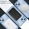 image:imageJETech Magnetic Case for iPhone 14 Clear  Compatible with MagSafe Shockproof Phone Bumper Cover Scratch Resistant Clear BackSierra Blue