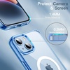 image:imageJETech Magnetic Case for iPhone 14 Clear  Compatible with MagSafe Shockproof Phone Bumper Cover Scratch Resistant Clear BackSierra Blue