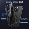 image:imageJETech Magnetic Case for iPhone 15 Clear  Compatible with MagSafe Shockproof Phone Bumper Cover Scratch Resistant Clear BackBlack