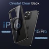 image:imageJETech Magnetic Case for iPhone 15 Clear  Compatible with MagSafe Shockproof Phone Bumper Cover Scratch Resistant Clear BackBlack