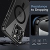 image:imageJETech Magnetic Case for iPhone 15 Clear  Compatible with MagSafe Shockproof Phone Bumper Cover Scratch Resistant Clear BackBlack