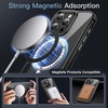 image:imageJETech Magnetic Case for iPhone 15 Clear  Compatible with MagSafe Shockproof Phone Bumper Cover Scratch Resistant Clear BackBlack