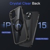 image:imageJETech Magnetic Case for iPhone 15 Clear  Compatible with MagSafe Shockproof Phone Bumper Cover Scratch Resistant Clear BackBlack