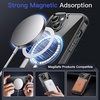 image:imageJETech Magnetic Case for iPhone 15 Clear  Compatible with MagSafe Shockproof Phone Bumper Cover Scratch Resistant Clear BackBlackWhite