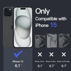 image:imageJETech Magnetic Case for iPhone 15 Clear  Compatible with MagSafe Shockproof Phone Bumper Cover Scratch Resistant Clear BackBlackWhite