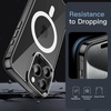 image:imageJETech Magnetic Case for iPhone 15 Clear  Compatible with MagSafe Shockproof Phone Bumper Cover Scratch Resistant Clear BackBlackWhite