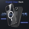 image:imageJETech Magnetic Case for iPhone 15 Clear  Compatible with MagSafe Shockproof Phone Bumper Cover Scratch Resistant Clear BackBlackWhite