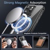 image:imageJETech Magnetic Case for iPhone 15 Clear  Compatible with MagSafe Shockproof Phone Bumper Cover Scratch Resistant Clear BackBlackWhite