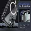 image:imageJETech Magnetic Case for iPhone 15 Clear  Compatible with MagSafe Shockproof Phone Bumper Cover Scratch Resistant Clear BackBlackWhite