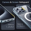 image:imageJETech Magnetic Case for iPhone 15 Clear  Compatible with MagSafe Shockproof Phone Bumper Cover Scratch Resistant Clear BackBlue