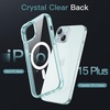 image:imageJETech Magnetic Case for iPhone 15 Clear  Compatible with MagSafe Shockproof Phone Bumper Cover Scratch Resistant Clear BackBlue