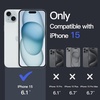 image:imageJETech Magnetic Case for iPhone 15 Clear  Compatible with MagSafe Shockproof Phone Bumper Cover Scratch Resistant Clear BackBlue