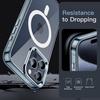 image:imageJETech Magnetic Case for iPhone 15 Clear  Compatible with MagSafe Shockproof Phone Bumper Cover Scratch Resistant Clear BackBlue