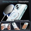 image:imageJETech Magnetic Case for iPhone 15 Clear  Compatible with MagSafe Shockproof Phone Bumper Cover Scratch Resistant Clear BackBlue