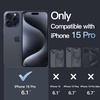image:imageJETech Magnetic Case for iPhone 15 Clear  Compatible with MagSafe Shockproof Phone Bumper Cover Scratch Resistant Clear BackBlue