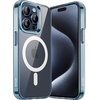 image:imageJETech Magnetic Case for iPhone 15 Clear  Compatible with MagSafe Shockproof Phone Bumper Cover Scratch Resistant Clear BackBlue