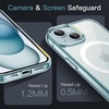 image:imageJETech Magnetic Case for iPhone 15 Clear  Compatible with MagSafe Shockproof Phone Bumper Cover Scratch Resistant Clear BackBlue