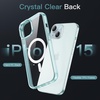 image:imageJETech Magnetic Case for iPhone 15 Clear  Compatible with MagSafe Shockproof Phone Bumper Cover Scratch Resistant Clear BackBlue