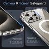 image:imageJETech Magnetic Case for iPhone 15 Clear  Compatible with MagSafe Shockproof Phone Bumper Cover Scratch Resistant Clear BackClear