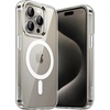 image:imageJETech Magnetic Case for iPhone 15 Clear  Compatible with MagSafe Shockproof Phone Bumper Cover Scratch Resistant Clear BackClear