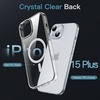 image:imageJETech Magnetic Case for iPhone 15 Clear  Compatible with MagSafe Shockproof Phone Bumper Cover Scratch Resistant Clear BackClear