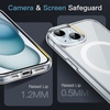 image:imageJETech Magnetic Case for iPhone 15 Clear  Compatible with MagSafe Shockproof Phone Bumper Cover Scratch Resistant Clear BackClear