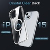 image:imageJETech Magnetic Case for iPhone 15 Clear  Compatible with MagSafe Shockproof Phone Bumper Cover Scratch Resistant Clear BackClear