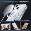 image:imageJETech Magnetic Case for iPhone 15 Clear  Compatible with MagSafe Shockproof Phone Bumper Cover Scratch Resistant Clear BackClear