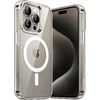 image:imageJETech Magnetic Case for iPhone 15 Clear  Compatible with MagSafe Shockproof Phone Bumper Cover Scratch Resistant Clear BackClear