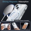 image:imageJETech Magnetic Case for iPhone 15 Clear  Compatible with MagSafe Shockproof Phone Bumper Cover Scratch Resistant Clear BackClear
