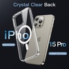 image:imageJETech Magnetic Case for iPhone 15 Clear  Compatible with MagSafe Shockproof Phone Bumper Cover Scratch Resistant Clear BackClear