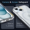 image:imageJETech Magnetic Case for iPhone 15 Clear  Compatible with MagSafe Shockproof Phone Bumper Cover Scratch Resistant Clear BackClearBlue