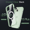 image:imageJETech Magnetic Case for iPhone 15 Clear  Compatible with MagSafe Shockproof Phone Bumper Cover Scratch Resistant Clear BackGreen