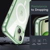 image:imageJETech Magnetic Case for iPhone 15 Clear  Compatible with MagSafe Shockproof Phone Bumper Cover Scratch Resistant Clear BackGreen